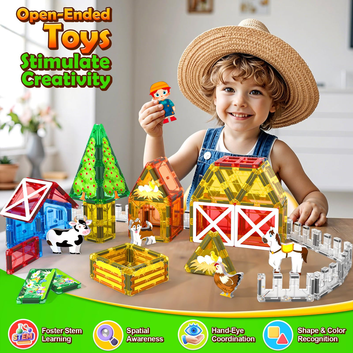 Matchtiles BPA-free blocks with smooth edges designed for safe, energetic toddlers.