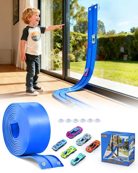 MATELOTI 15ft flexible track blue set, ready for on-the-go racing.