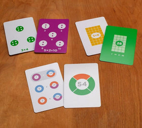 Math for Love Flashcards in Use demonstrating quick, visual multiplication practice