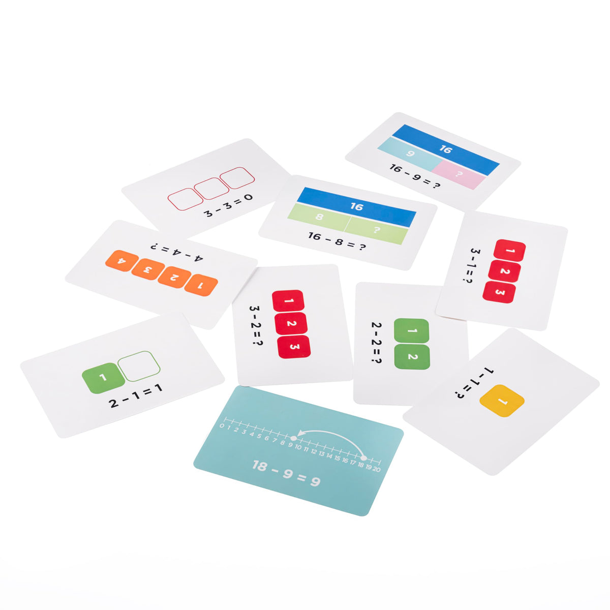 Math for Love Subtraction by Heart visual card illustration C supports rapid, accurate practice.