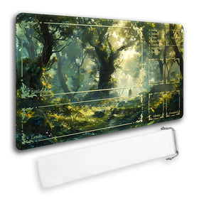 MATPYOS durable MTG playmat with zone edges for organized card placement.