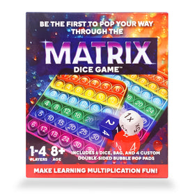 Matrix Dice Game red wild die in action for strategic shifts.