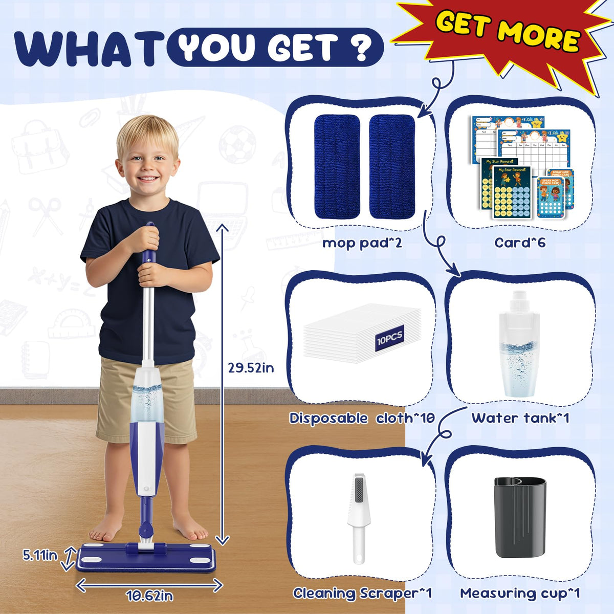 Matscover washable mop pads reduce waste and simplify cleanup.