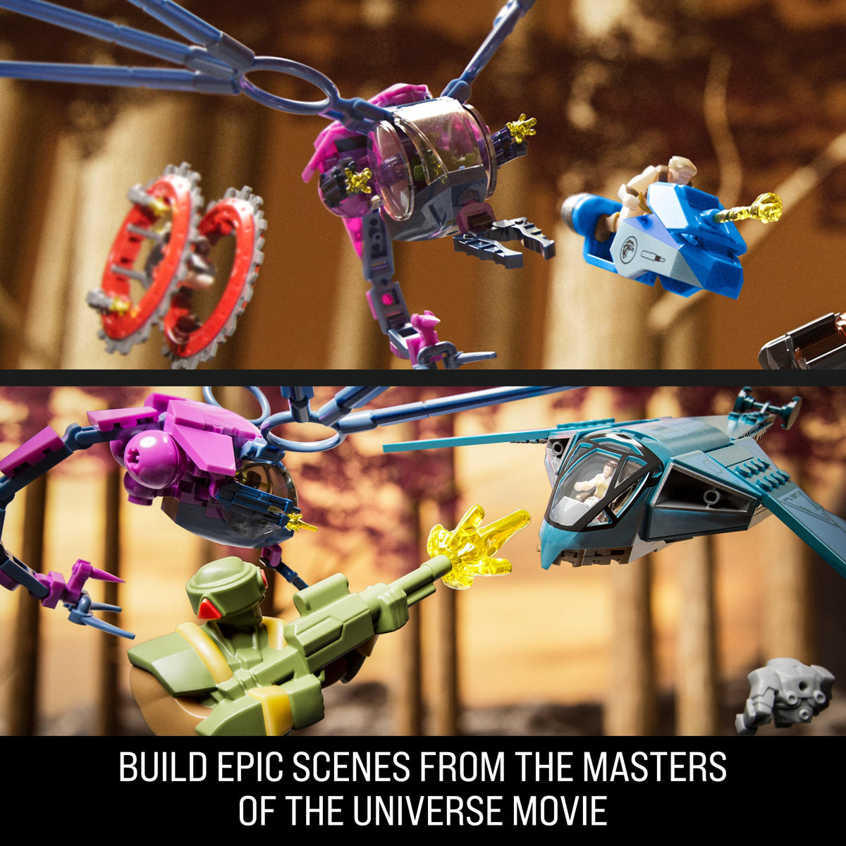 Mattel Brick Shop light burst parts add eye-catching effects to the set