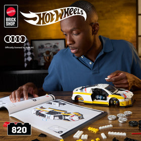 Mattel Brick Shop Audi R8 LMS 1:16 cockpit detail for immersive play and posing