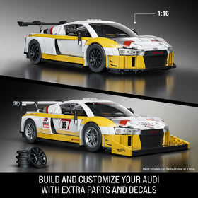 Mattel Brick Shop Elite wheel covers close-up showing customization options