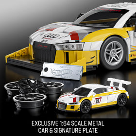 Mattel Brick Shop LMS detail close-up reveals drag-race styling and authentic wheel setup