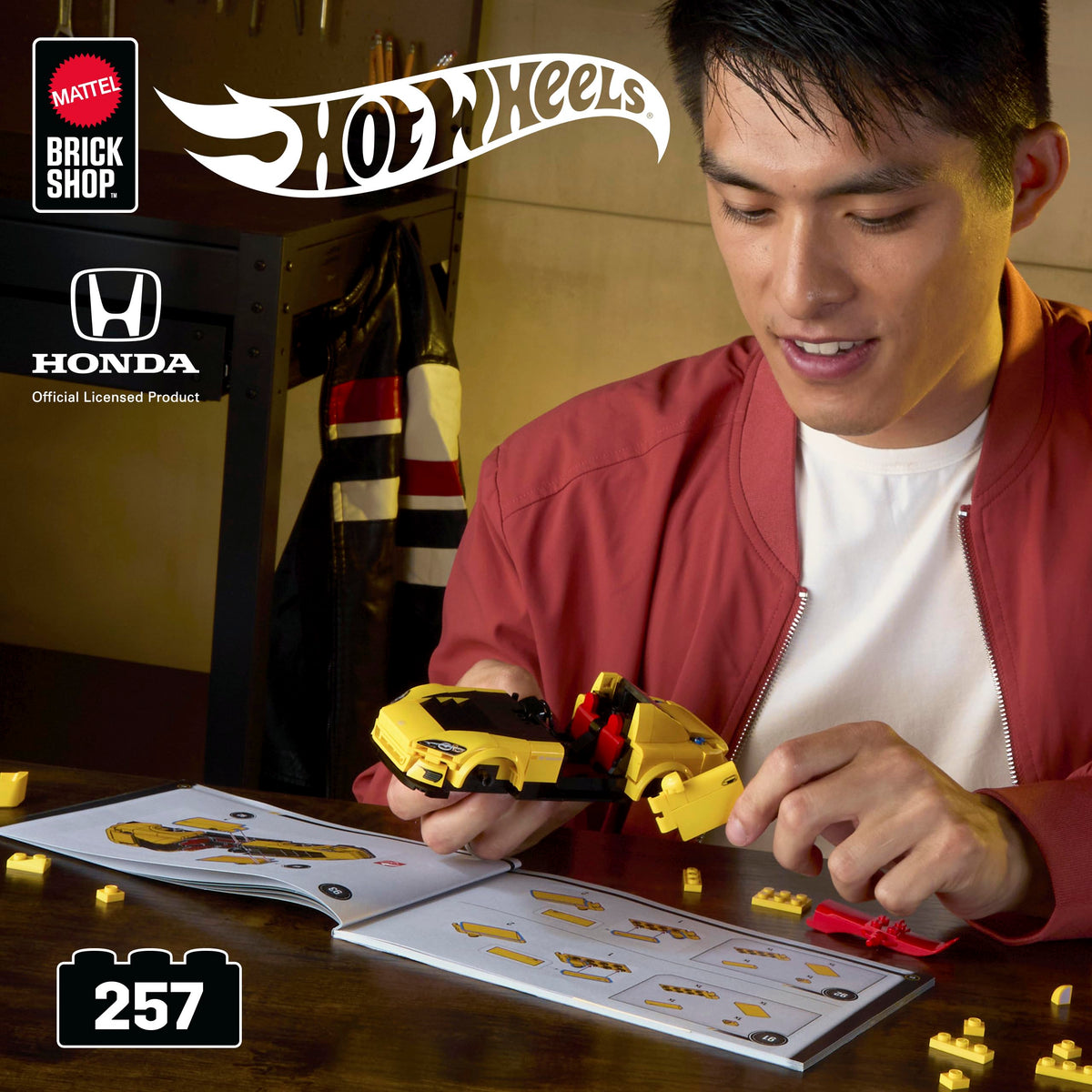 Mattel Brick Shop S2000 custom decals enhance personalization and realism.