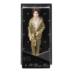 Mattel BTS Suga Idol Doll wearing Idol-inspired fashion for authentic styling.