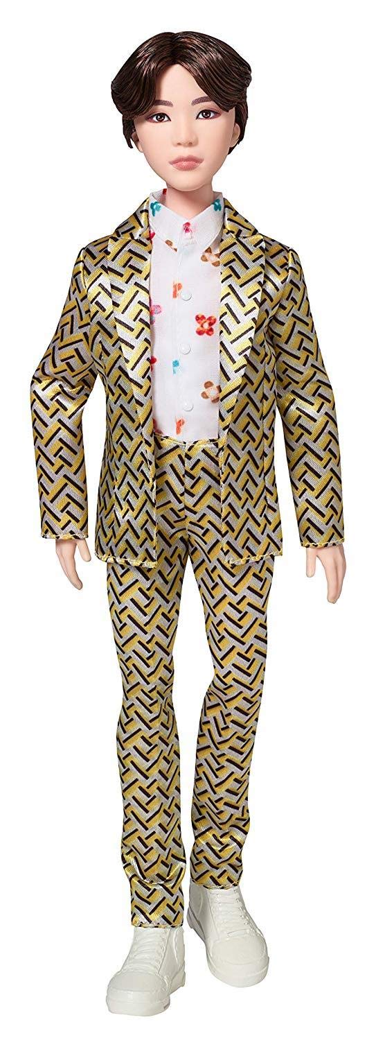 Mattel BTS Suga Idol Doll in signature Idol suit for display and imaginative play.