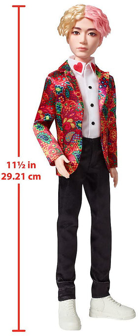Mattel BTS V 11-inch figure with multiple joints for posing.