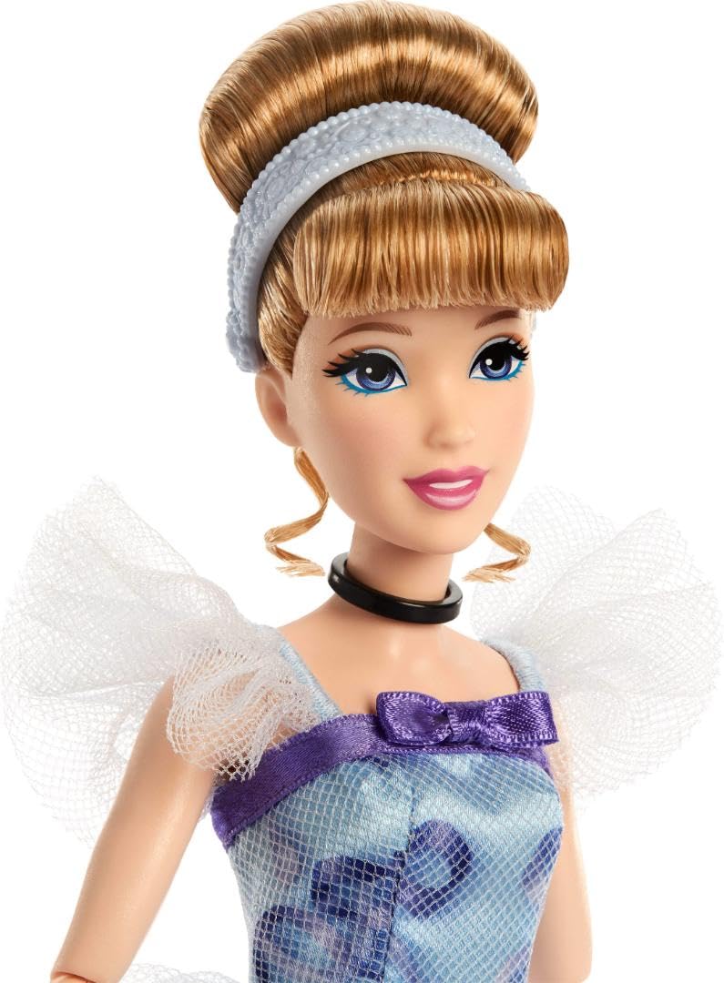 Mattel Cinderella dress with tulle sleeves and bubbled peplum for magical scenes