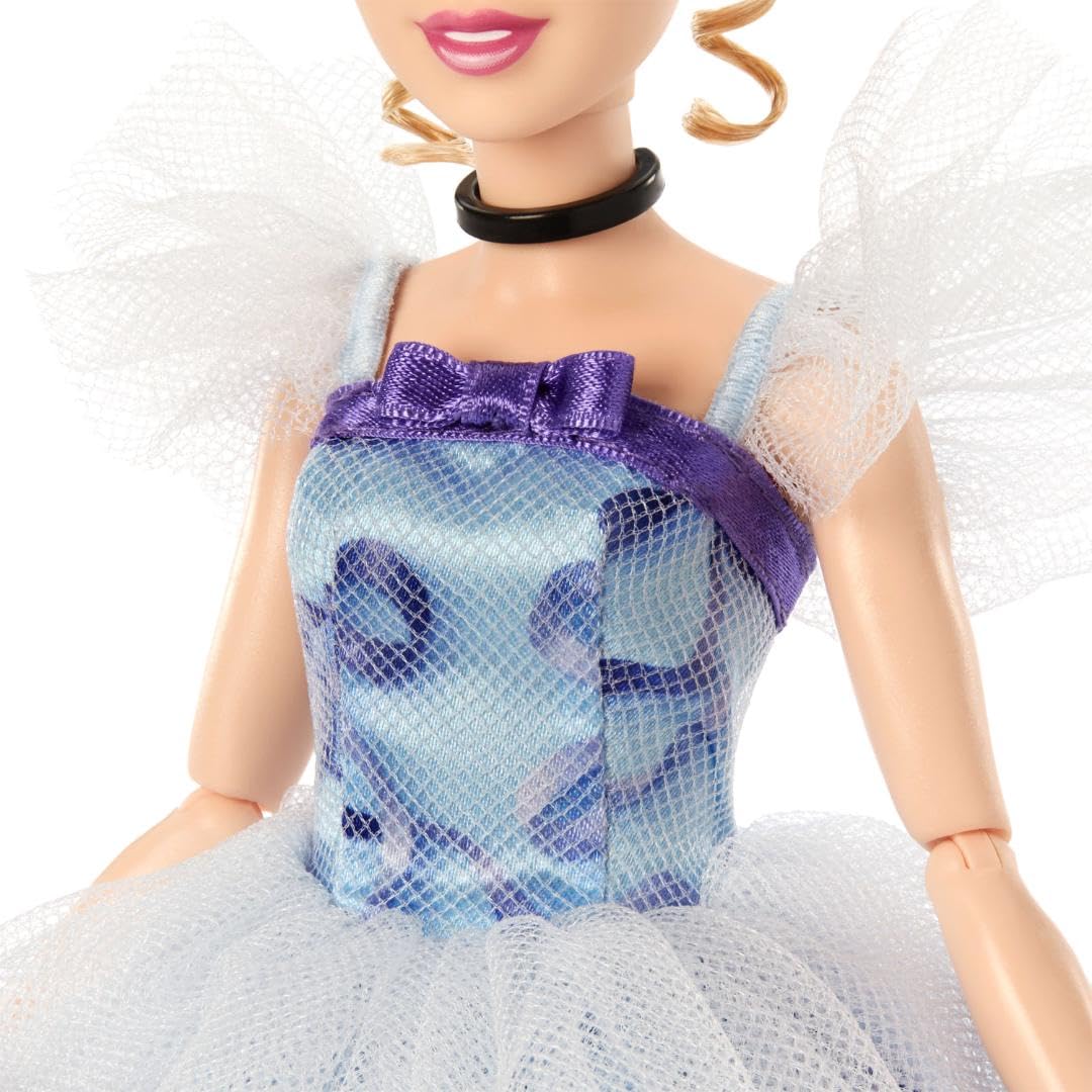 Mattel Cinderella updo with headband and glass slippers completing the look