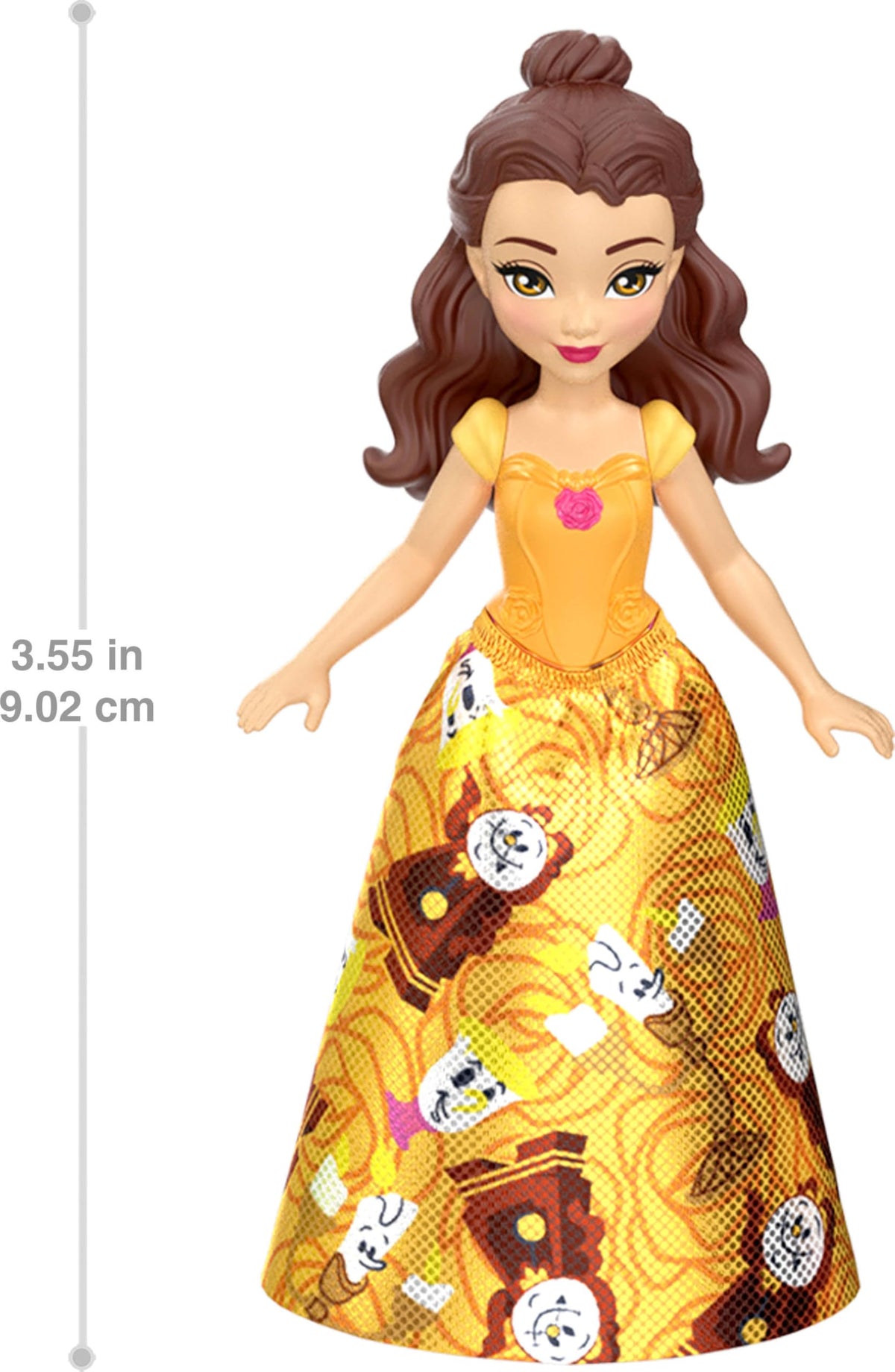 Mattel Belle doll with removable skirt supports creative storytelling and fashion play.