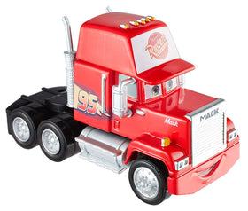 Mattel Disney Cars Deluxe Mack packaging shows ready-to-gift presentation.