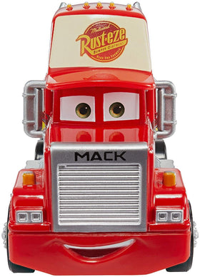 Mattel Disney Cars Deluxe Mack play setup inspires group racing adventures.