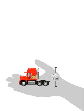 Mattel Disney Cars Deluxe Mack top view shows detailed deco for display-worthy fun.