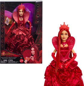 Mattel Queen of Hearts doll displays rose gown for display and imaginative play