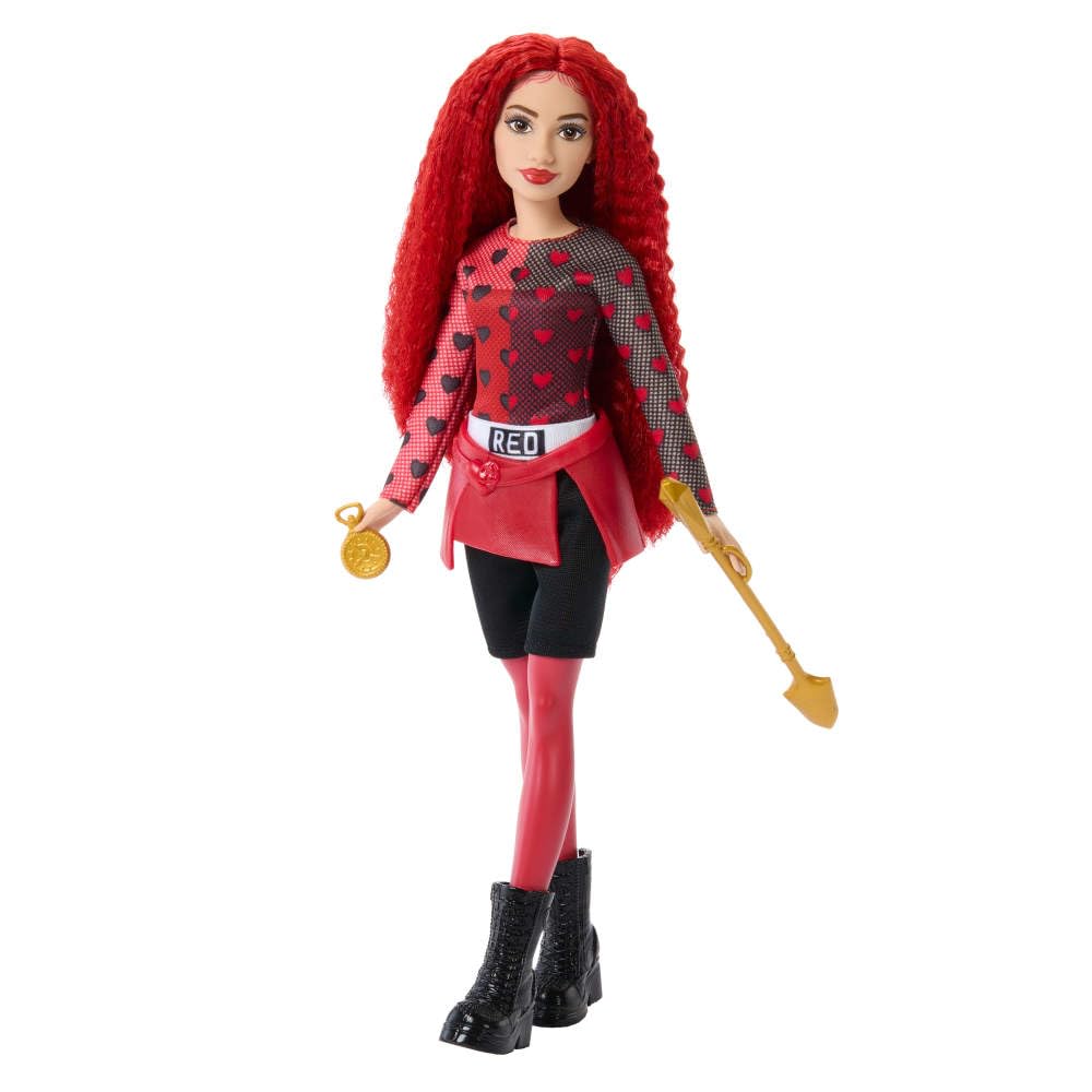 Mattel Disney Descendants Rise of Red Red doll reveal highlights details.