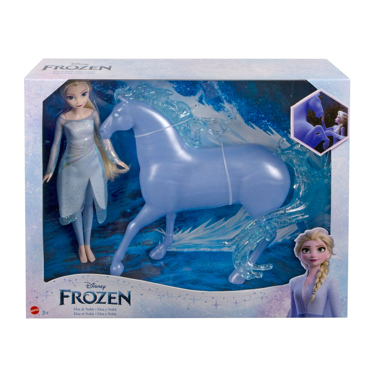 Elsa doll with bendable knees designed for riding and dynamic posing