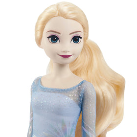 Close-up of Elsa's signature icy blue dress detail for authentic styling