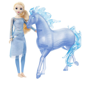 Mattel Elsa fashion doll in icy blue dress ready for imaginative adventures