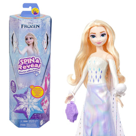 Mattel Disney Frozen Elsa Spin and Reveal snowflake scene sparks imaginative storytelling.