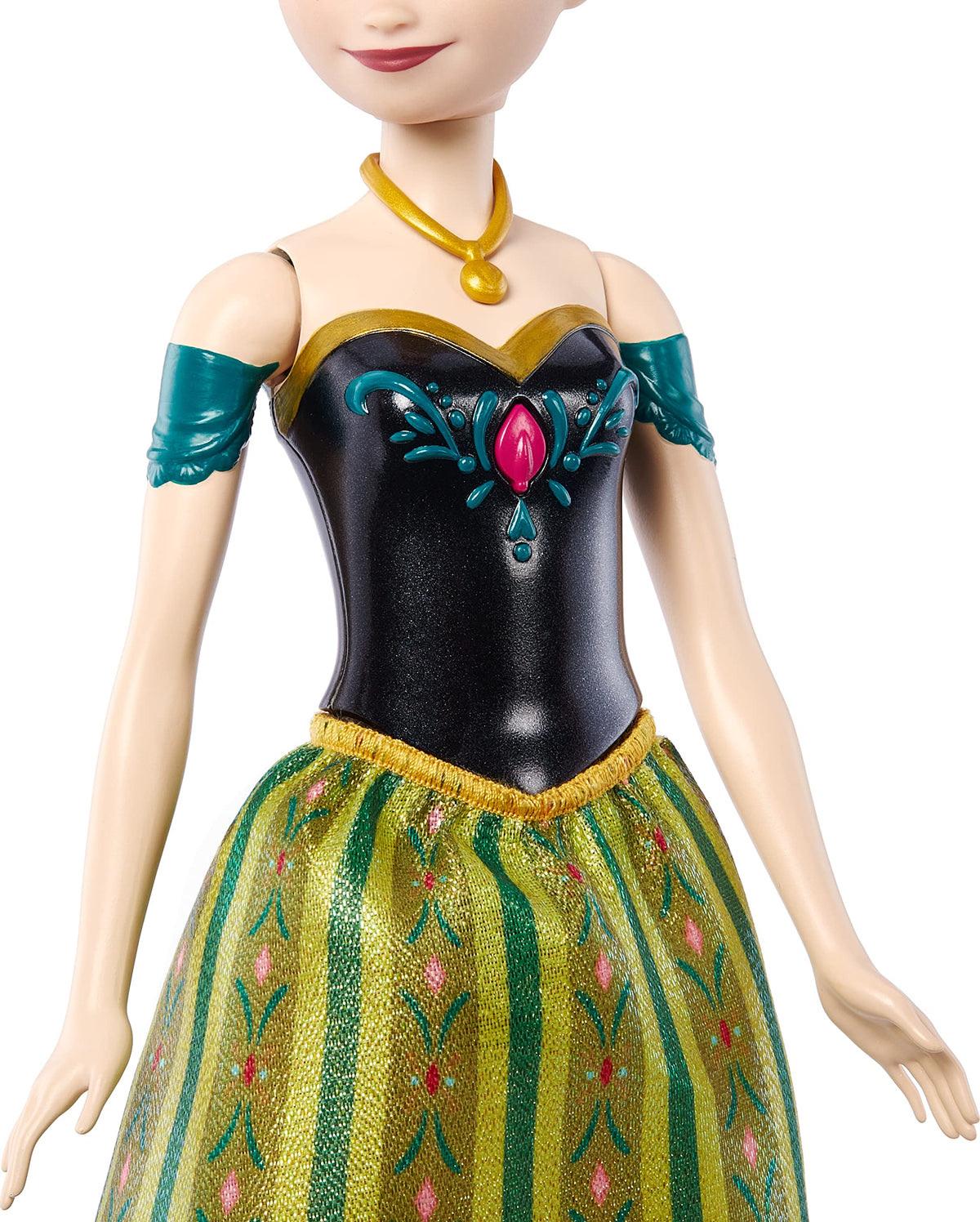 Mattel Disney Frozen singing toy in signature outfit supports storytelling play.