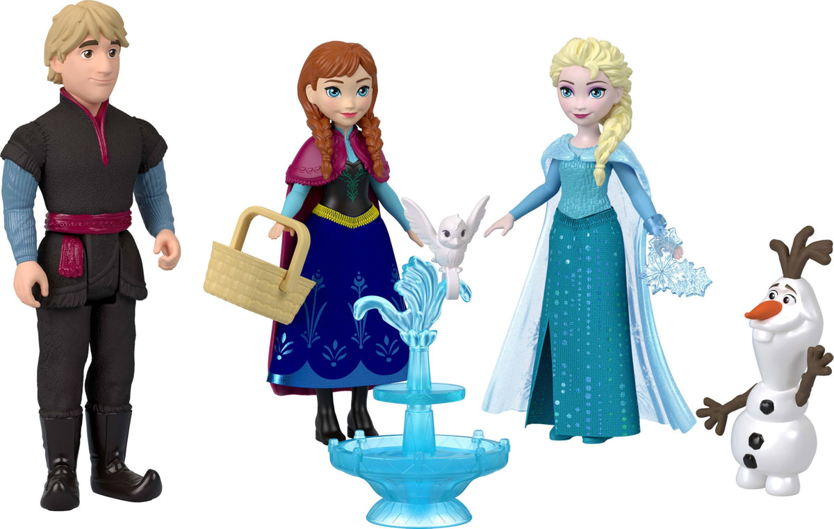 Mattel Disney Frozen Anna doll with removable cape for imaginative play.