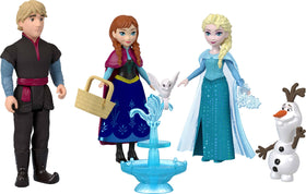 Mattel Disney Frozen Anna doll with removable cape for imaginative play.