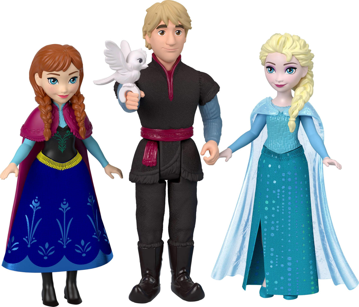 Mattel Disney Frozen Elsa doll with cape for storytelling adventures.