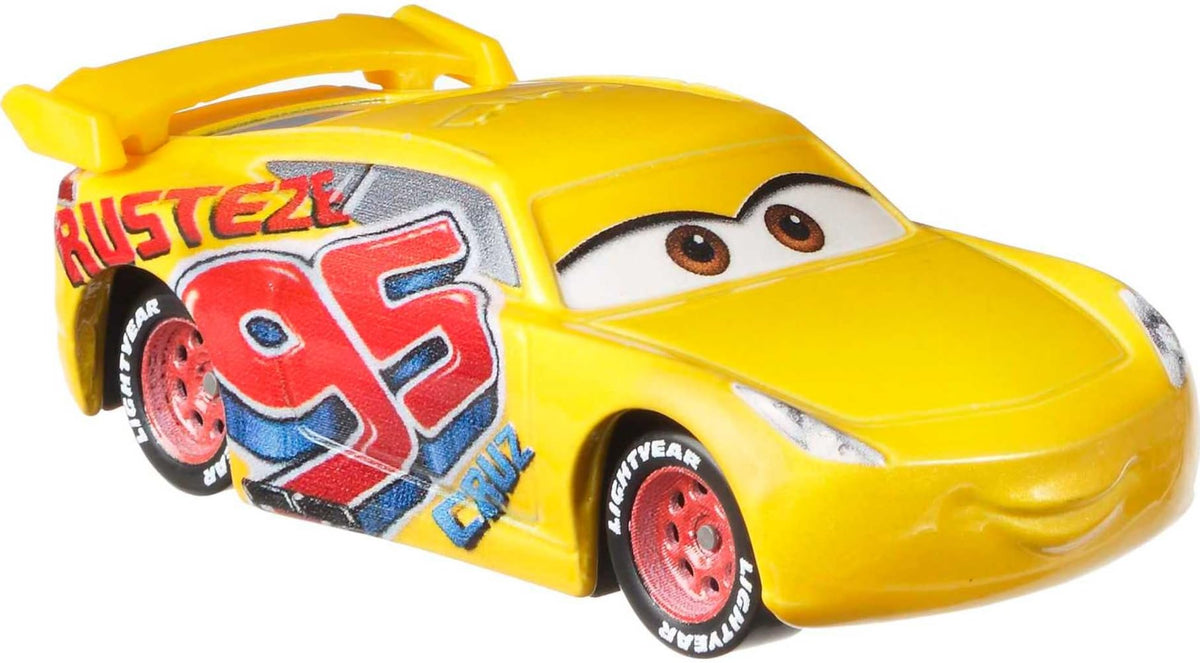 Mattel Cruz Ramirez die-cast 1:55 with rolling wheels for fast pretend racing.