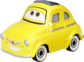 Mattel Disney Pixar Cars Luigi detailed design captures character charm and coloring.