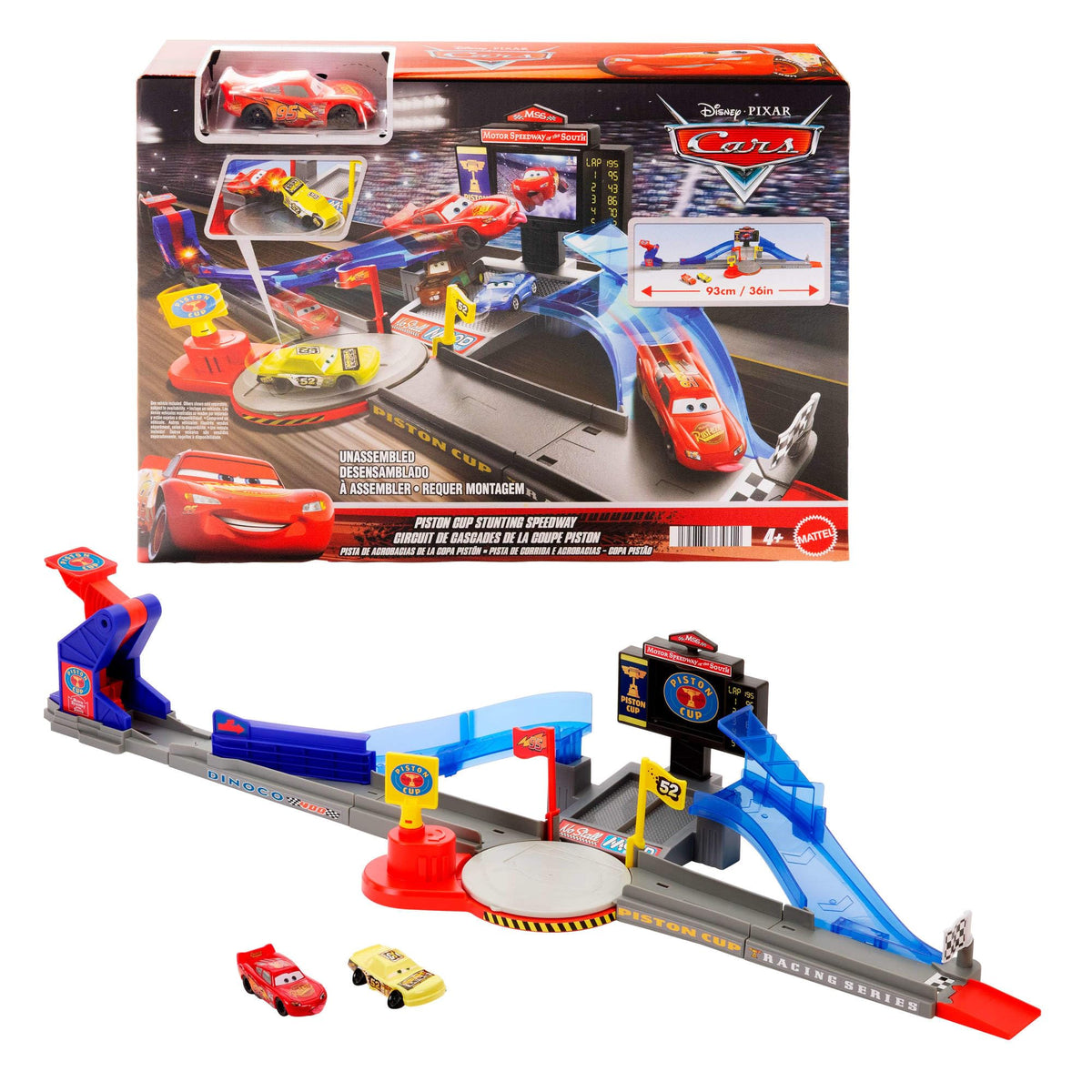 Mattel Disney Pixar Cars Tongue-Out Lightning McQueen in action for fast races
