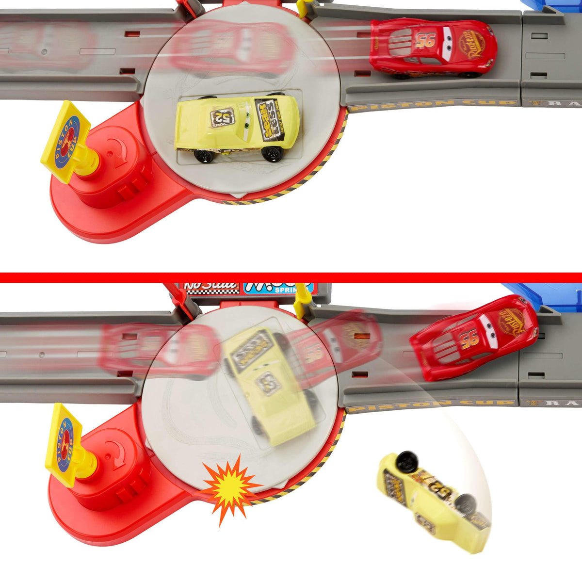 Expandable track extensions let you build bigger racing layouts