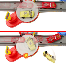 Expandable track extensions let you build bigger racing layouts