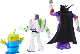 Packaging of Buzz, Zurg, and Alien for display or gifting