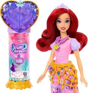 Mattel Ariel Jewel Reveal doll with gems for imaginative styling.