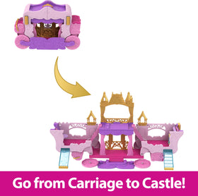 Mattel Disney Princess Carriage to Castle castle levels with three stories for adventures