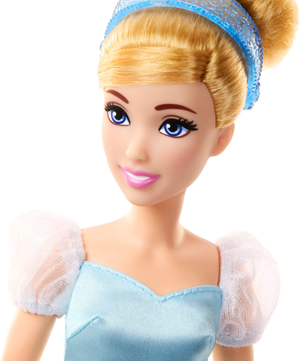Mattel Cinderella doll with bendable knees for posing on horseback.