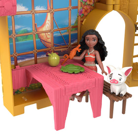 Mattel Moana palm tree and hammock enhance island setting