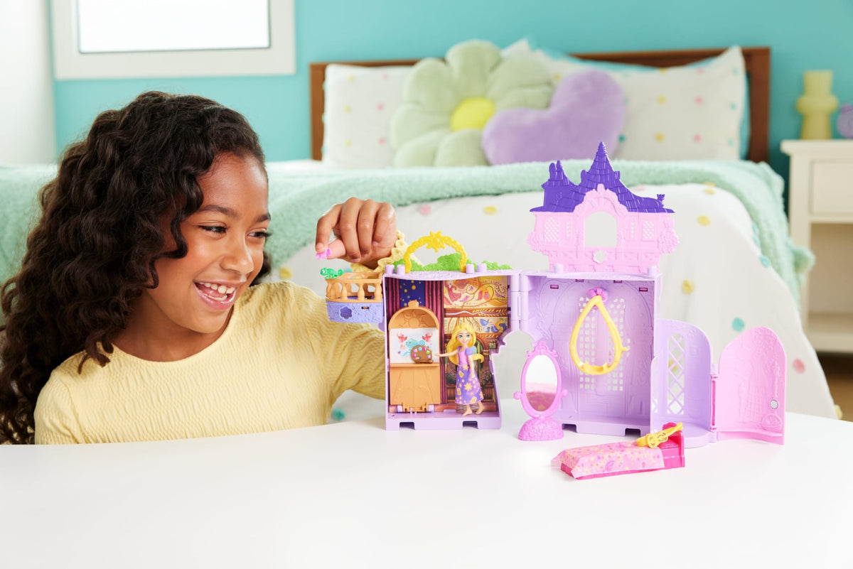 Mattel Disney Rapunzel 3-5 inch doll ready for posable adventures in the tower