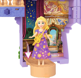 Mattel Disney Rapunzel tower bedroom and stage area offer versatile play spaces