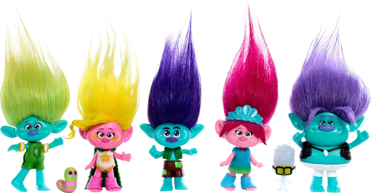 Mattel Trolls Queen Poppy doll with plush hair for imaginative storytelling.
