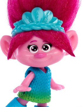 Mattel Trolls Viva doll with bold outfit for colorful adventures.