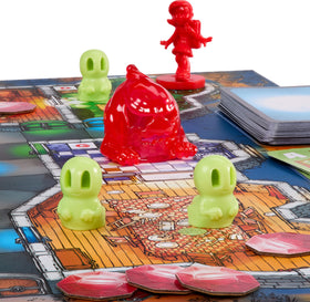 Two players collaborating in cooperative play with Mattel Games Ghost Fightin' Treasure Hunters