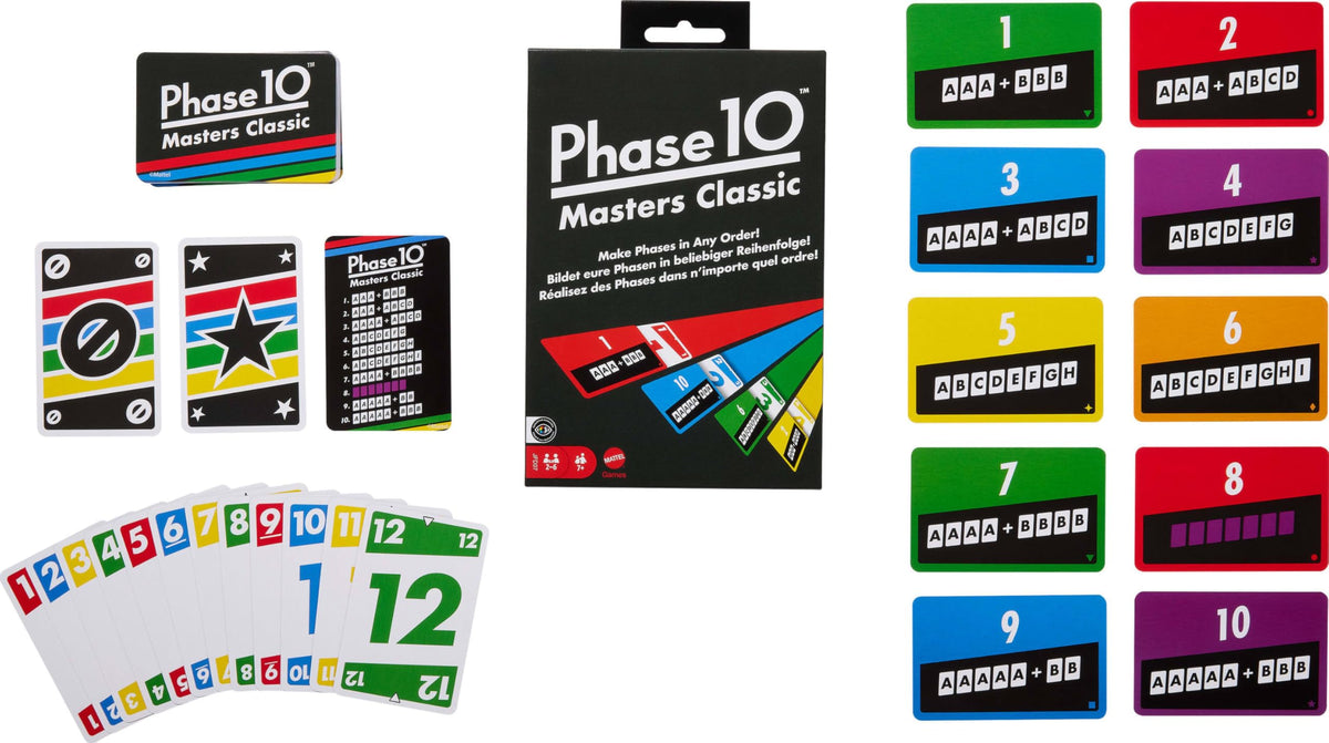 Phase 10 Masters in action with any-order phases.