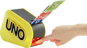 UNO Attack Mega Hit launcher in action showing high-energy play