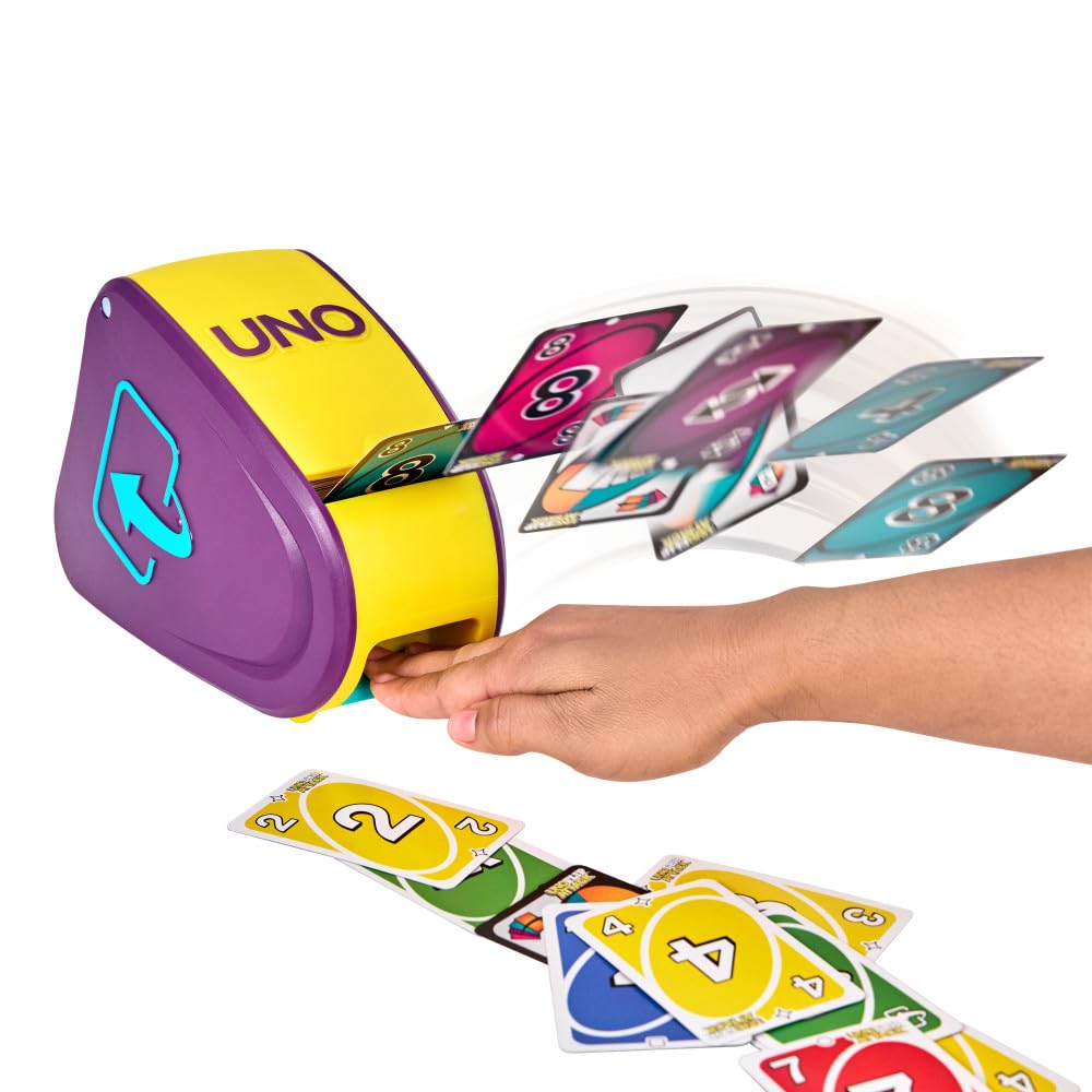 Vibrant colors and decorations vary across UNO Flip Attack sets