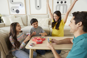 Mattel Games UNO Triple Play reduced packaging highlights eco-conscious design choices